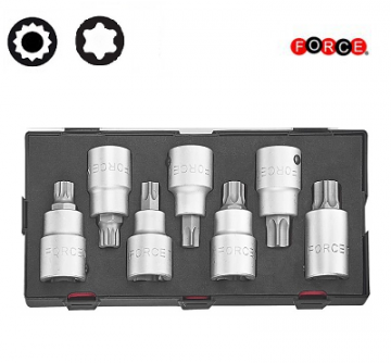 Force 3/4 inch Torx & Spline Bitdoppenset 7-delig K6072