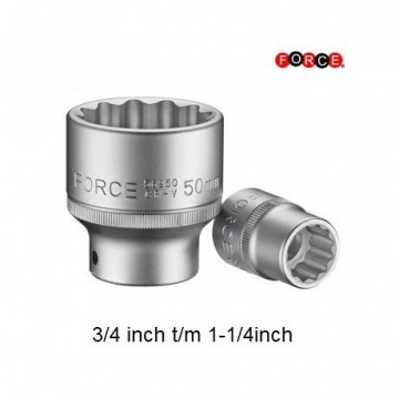 Force 3/4 inch SAE 12-kant doppen kort 569