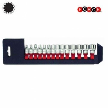 Force 1/4 inch Spline doppenset kort 14-delig 2144Q