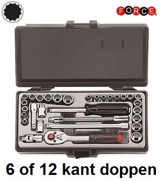 Force 1/4 inch S&M Ratel/Doppenset 31-delig 2312