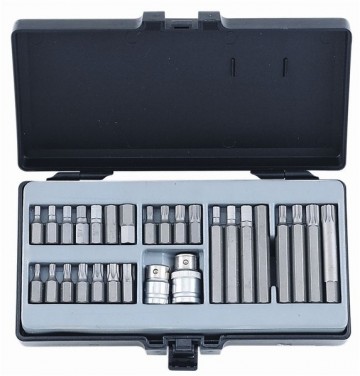 Force 3/8 & 1/2 inch Inbus, Torx en Spline bit set 28-delig 4283
