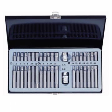 Force 3/8 & 1/2 inch Inbus, Torx en Spline bit set 40-delig 4401 1
