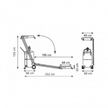 Meclube Professionele olie opvang/afzuig unit 120 liter   ML 041-1456-000